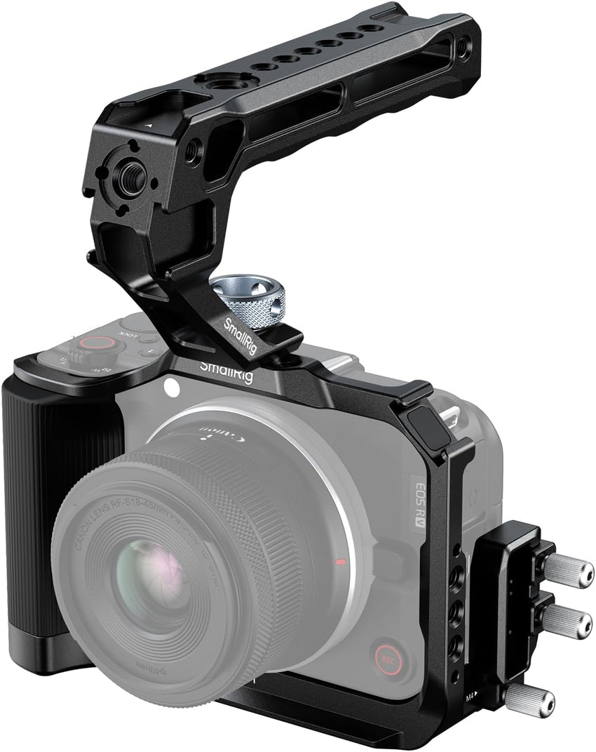 SMALLRIG Camera Cage R50V for Canon R50V Full Cage with Top Handle QR Plate & Cold Shoe â Black