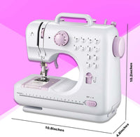 Sewing Machine 12 Stitches 2 Speeds Double Thread White
