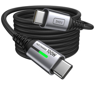 INIU USB C Cable, [2m] 100W Fast Charging USB C to USB C cable, Nylon Braided Phone Charger Type C Data Cord for iPhone 17 16 Pro Max, MacBook, iPad Air, Samsung S25 S24 Ultra, Google Pixel 9, Xiaomi