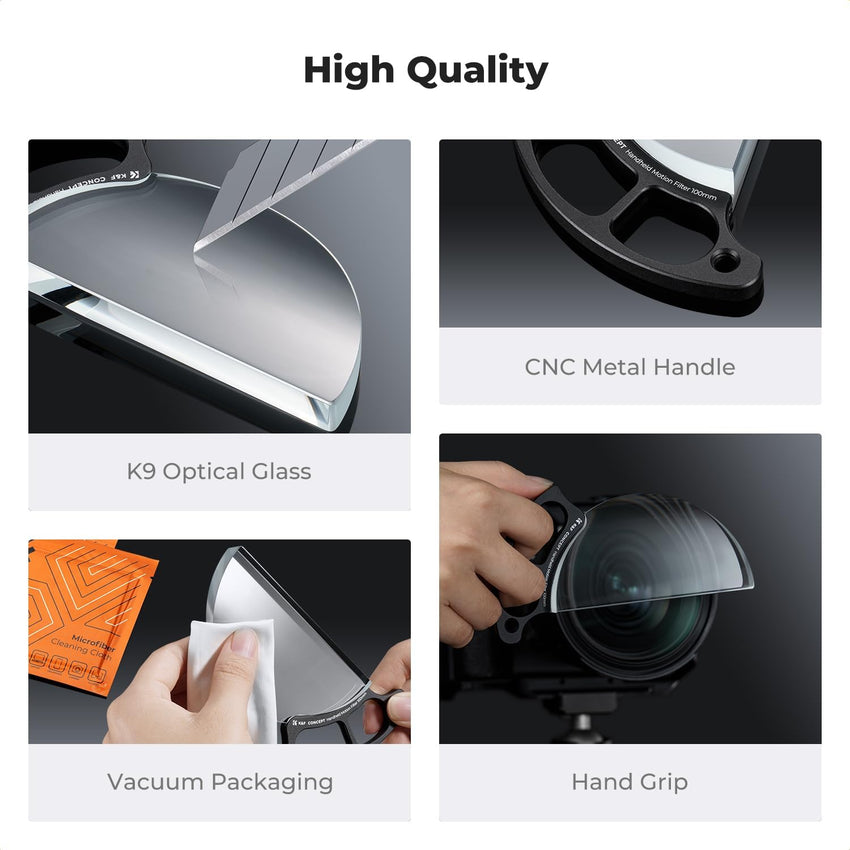 K&F CONCEPT 100mm Handheld K9 Glass Drag Prism Filter