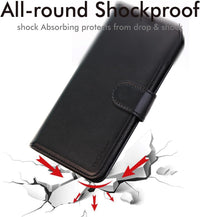 TECHGEAR For Samsung S25 Ultra Phone Case, Black PU Leather Wallet Case with RFID Blocking, Card Slots, Stand Function, Wrist Strap, Magnetic Closure, Shockproof Protection for Galaxy S25 Ultra 5G