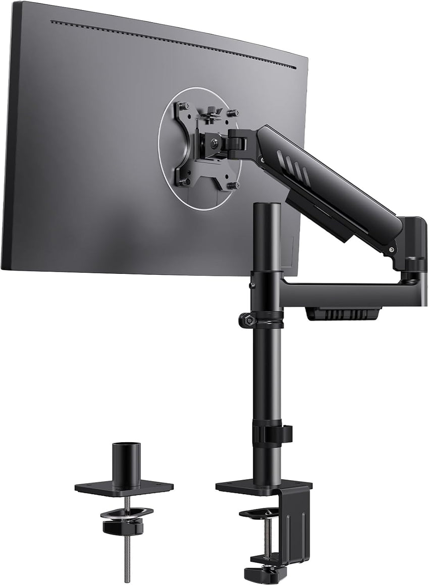 Single Monitor Arm Adjustable Desk Mount Up to 9kg VESA 75/100mm for 13-34" Screens Black 34"