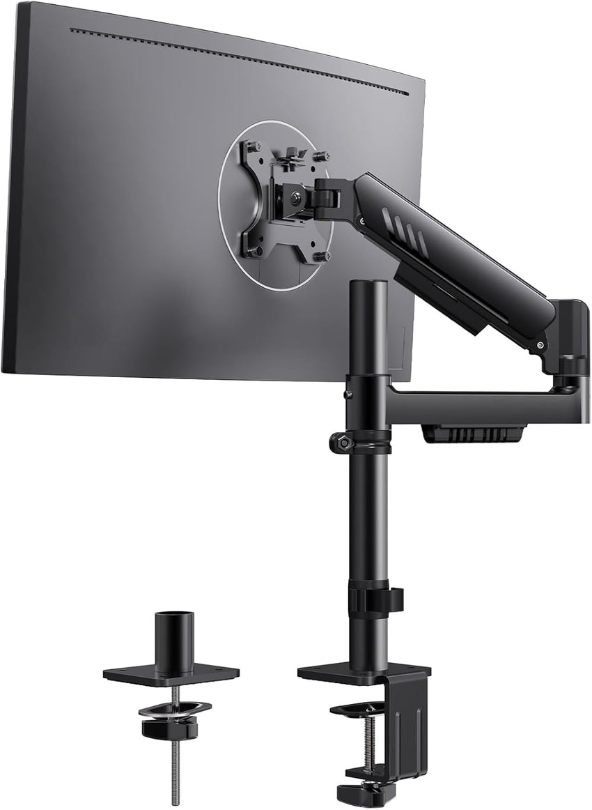 Single Monitor Arm Adjustable Desk Mount Up to 9kg VESA 75/100mm for 13-34" Screens Black 34"