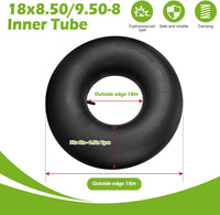 Inner Tube TR-13 Straight Valve Butyl Rubber for Lawnmower Wheelbarrow Garden Trailer Go-Kart 2 pack