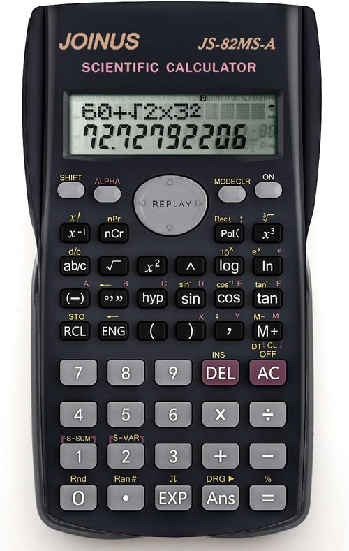 Scientific Calculator + Batteries Engineering Scientific Functional Portable Calculator with 240 Functions Two-Line Display for Back to School Supplies Students Teachers Business Office Home(kids calculator)