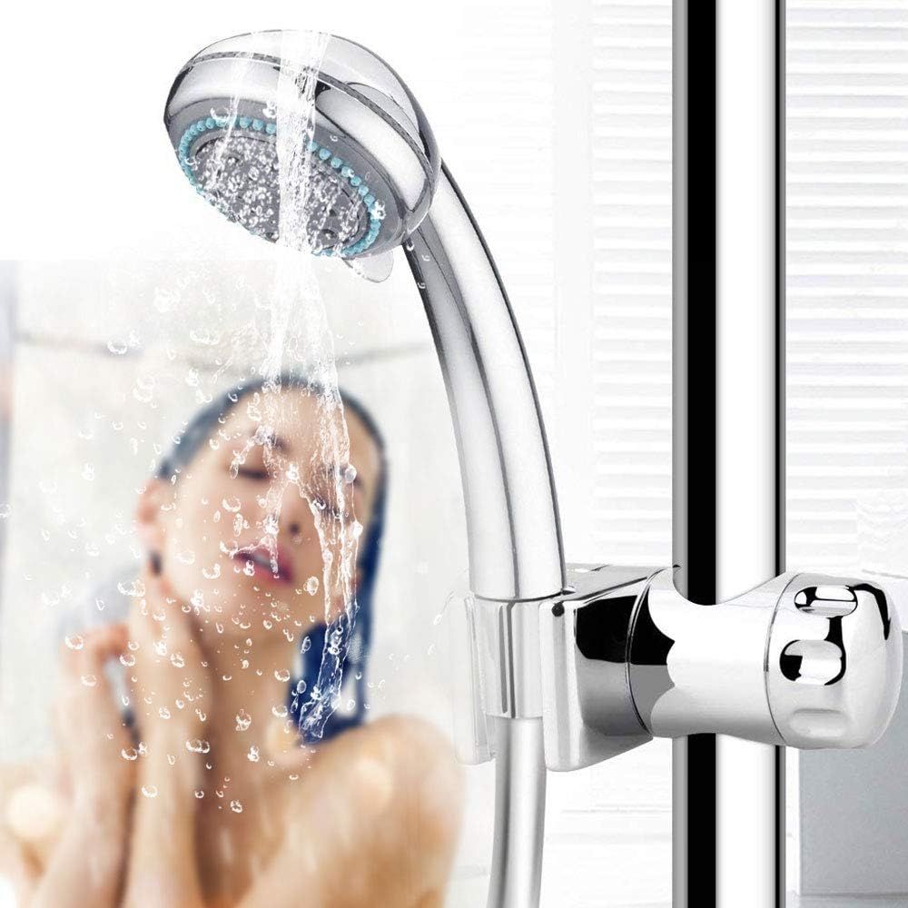 1PC Shower Head Holder Bathroom Adjustable Chrome Slider Handheld Shower Head Bracket Fasteners to Fit 25mm Riser Rail