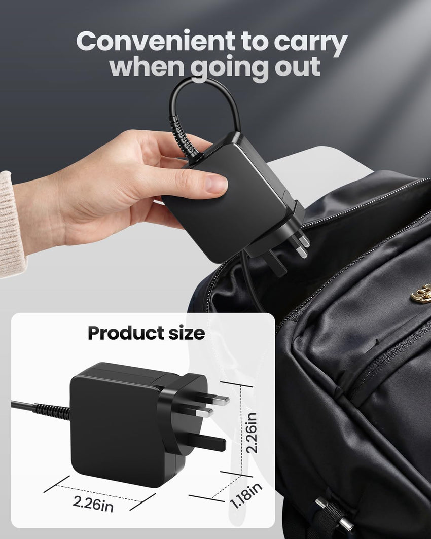 DINTYOU 45W Laptop Charger Compatible with ASUS VivoBook 14 15 S14 S15 E203M, E406M, X553M, X540UA, X540S, TP300, Zenbook UX21A, UX31A, UX303U, UX305C, etc 19V 2.37A Power Supply