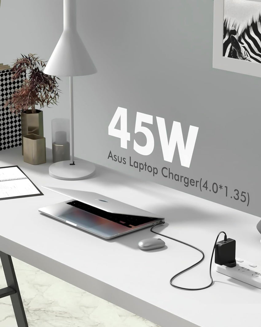 SKOTSLYE 45W Laptop Charger Compatible with ASUS VivoBook E203M E406M E410M X540L X553M X553S X556U X540LA X540UA X556UA X540SA Zenbook UX303U UX305 4.0mm*1.35mm Only Not Fit 5.0mm 3.0mm Type-c