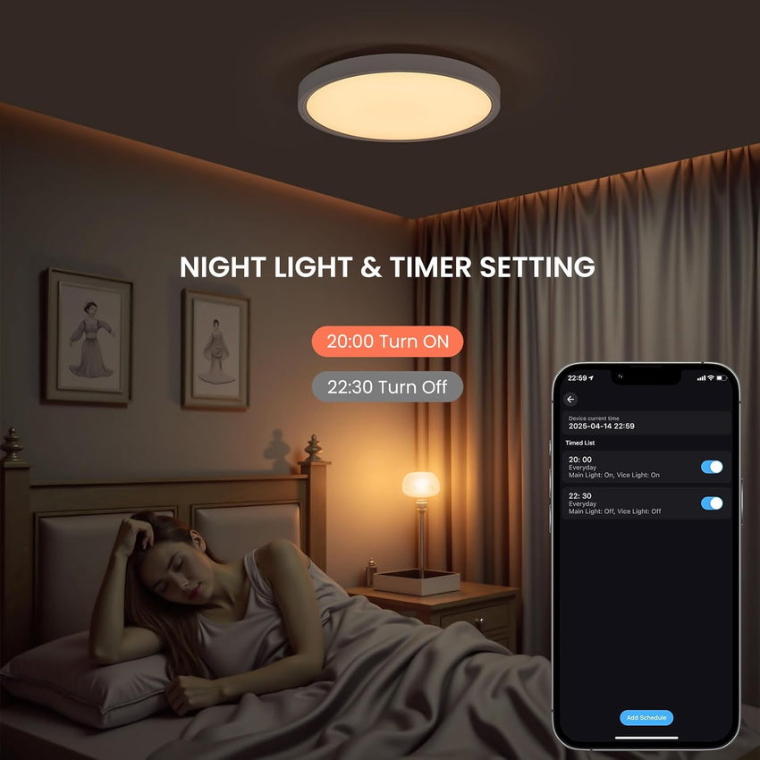 Smart RGB Ceiling Light LED 2700LM Alexa Compatible â 12 Inch