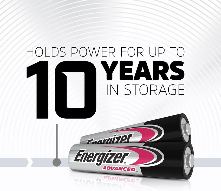 Energizer Advanced - AAA Batteries (12 Pack) - Triple A Battery 1.5V - Up To 100% Longer Lasting - Ideal for High-Drain Devices - 0% Plastic Packaging - 10 Year Shelf Life [Amazon Exclusive]