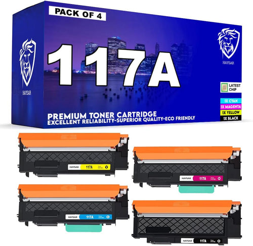 Replacement Compatible With HP 117A 4-Colour Black Cyan Magenta Yellow Toner Cartridges For HP Colour Laser 150 150a 150nw MFP 178nw 178nwg 179fng 179fnw 179fwg W2070A W2071A W2072A W2073A