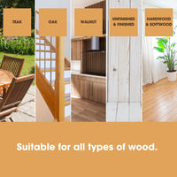 Furniture Clinic Danish Oil for Wood - Premium Finishing Oil to Enhance The Natural Beauty of Oak, Pine & Wooden Worktop Surfaces - Seal & Protect for a Satin Finish - 500ml