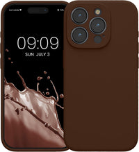 kwmobile Case Compatible with Apple iPhone 15 Pro Case - Slim TPU Silicone Phone Cover - Soft Touch Finish - Baltic Blue