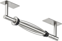 WZRUA Kitchen Roll Holder Under Cabinet, Wall Mounted or Self Adhesive Paper Holder, Brushed Nickel SUS304 Stainless Steel Kitchen Roll Holder with Damping for Kitchen(Square Base)