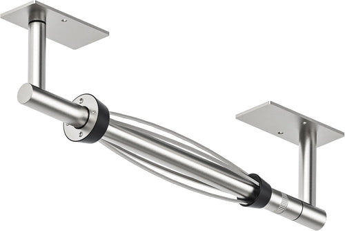 WZRUA Kitchen Roll Holder Under Cabinet, Wall Mounted or Self Adhesive Paper Holder, Brushed Nickel SUS304 Stainless Steel Kitchen Roll Holder with Damping for Kitchen(Square Base)