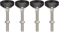 Leveling Feet Adjustable Swivel Levelers 4-Pack â Nylon Black