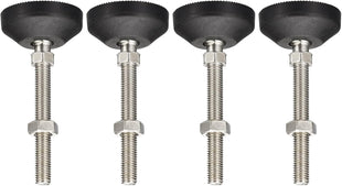 Leveling Feet Adjustable Swivel Levelers 4-Pack â Nylon Black