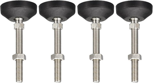 Leveling Feet Adjustable Swivel Levelers 4-Pack â Nylon Black