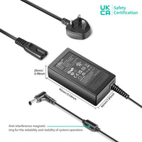 Samsung Monitor Power Cable, HKY 19V AC/DC Adapter for Samsung SJ55W LS34J550WQNXZA S34J550WQR U32J590 U32R590 U28R550UQR Samsung Odyssey LS24AG320NUXXU LS27AG550EUXXU Gaming Monitor Display Charger