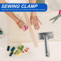 Tofficu Fabric Clips Clamps for Sewing and Tailoring Adjustable Stainless Steel Cloth Tool - Perfect for Quilting and Dressmaking 20X12X9Cm