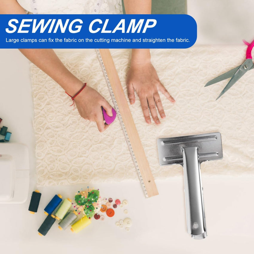 Tofficu Fabric Clips Clamps for Sewing and Tailoring Adjustable Stainless Steel Cloth Tool - Perfect for Quilting and Dressmaking 20X12X9Cm