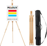 MEEDEN Artist Field Easel, Tripod Beech Wooden Painting Easel Stand with Bag, Lightweight Professional Art Easel for Painting and Display, Perfect for Painters Students, Artists, Hold Canvas up to 42"