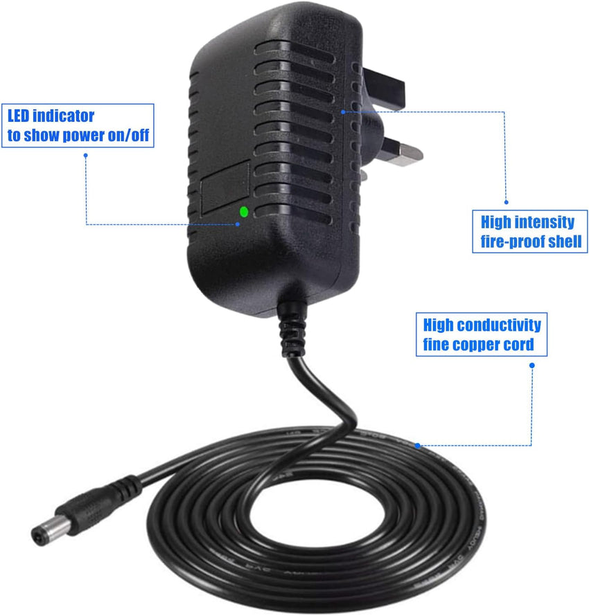 SZZKtech 5V AC Adapter DC5V 3A Power Supply charger With 11 DC Plug Tips AC230V to DC5V 3Amps 2.5A 2A 1.5A power adapter 5 volt ac dc Adapter for CCTV Camera Baby Monitor Graco Swing TV box