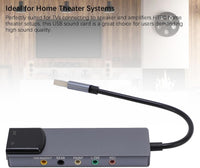 USB External Sound Card Optical SPDIF 5.1 Channel Aluminium Alloy â 5.1