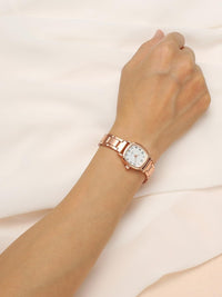 Analogue Quartz Ladies Wrist Watch Small Metal Strap Arabic Numerals Ã¢ÂÂ White Dial
