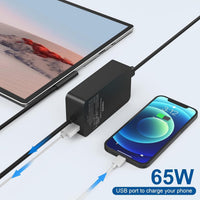 Surface Charger for Microsoft Surface Pro 9/Pro 8/Pro X/Pro 7/Pro 6/Pro 5/Pro 4/Pro 3,Surface Book 3 2/1,Surface Laptop 5/4/3/2/1 Studio, Surface Go Tablet, 65W Windows Surface Laptop Charger