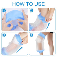 Waterproof Knee Cast Cover Reusable Shower Protector Watertight Seal MEDIUM Adult