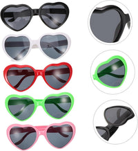 10 Neon Heart Sunglasses Fun Cute Bulk Random Colour