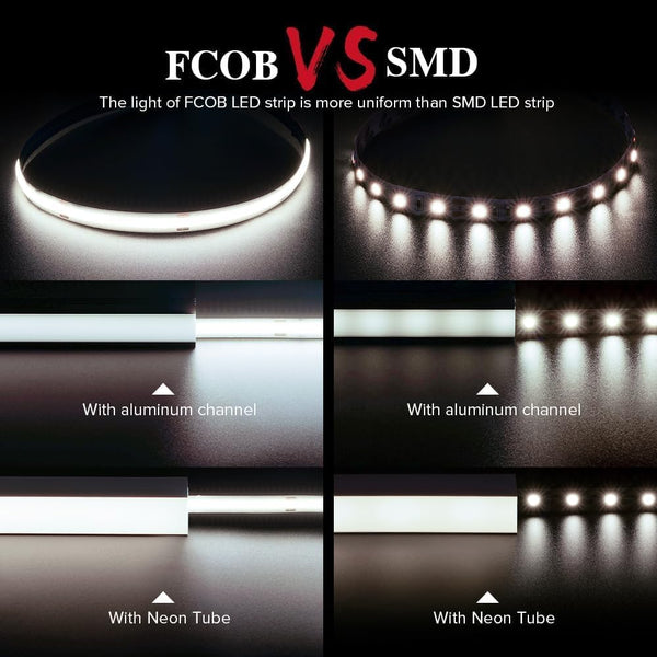 LED Strip Light COB FCOB 480 LEDs/m Flexible High Density 10m