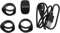 Electronic Finger Counter Smart Tasbeeh Digital Tasbih Vibration Reminder Touch Control 0.42in Screen Black