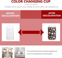 Colour-Changing Glass Travel Mug Temperature Sensitive Reusable â 5.3in