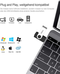Netac 64GB USB 3.2 Flash Drive, High Speed Swivel Design Memory Stick,Up to 90/30 MB/s(R/W) Pen Drive, Thumb Drive for Data Storage, Zip Drive and jump Drive with LED Light