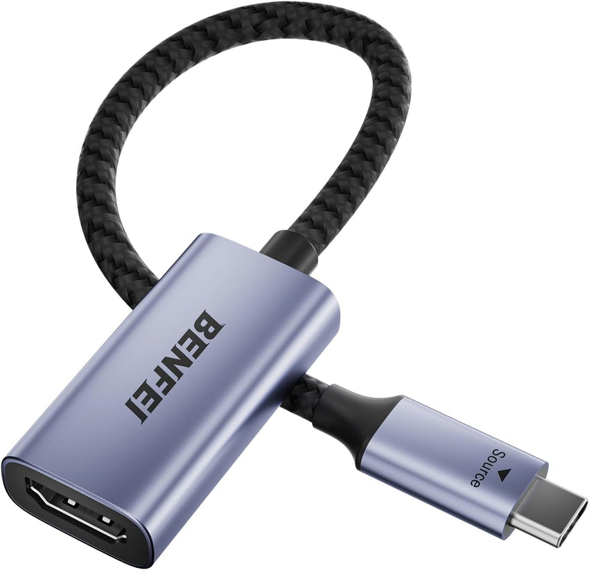 BENFEI USB C to HDMI Adapter 4K@60Hz, USB Type-C to HDMI Adapter [Thunderbolt 3/4/5 Compatible] with iPhone 15 Pro/Max, MacBook Pro/Air 2023, iPad Pro, iMac, S23, XPS 17, Surface Book