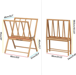 MEEDEN Folding Print Rack - Wooden Art Storage Rack - Artist Storage and Display Rack for Canvas, Art, Prints, Panels, Posters, Art Gallery Shows - Large