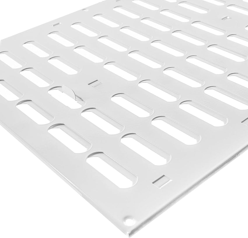 Repa Market 16" x 12" Inch (Outer Dimensions) White Adjustable Air Wall Vent Cover - Indoor Outdoor Metal Grille Heating Cooling Ventilation for Home Garage Shed Open and Close Register (400 x 300 mm)