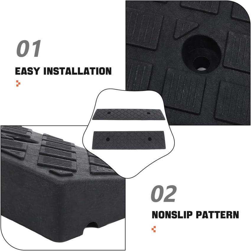 iplusmile Rubber Threshold Ramps for Cars Wheelchair Driveway Curb Ramps â Durable