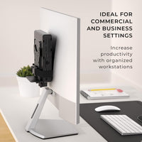 HumanCentric Thin Client Mount Bracket, Mount a Mini PC or Computer to a VESA Monitor Arm or Stand, Pole, or Under Desk or Surface, Devices with 0.65-2.55" in Depth for 75x75 and 100x100mm Patterns