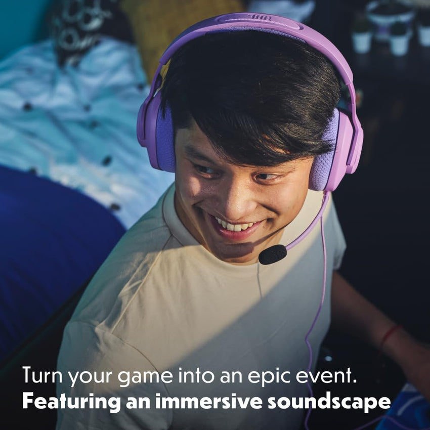 JBL Quantum 100M2 Wired Over-Ear Gaming Headset with JBL QuantumSOUND Signature and 3.5 mm Headphone Jack, Multi-Platform Compatibility, Detachable Mic, Mute Option, White