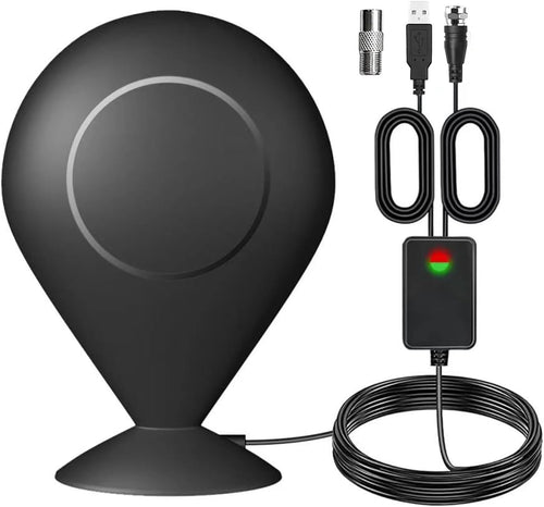 TV Aerial, Indoor TV Aerial 360^0 Reception High Gain Digital TV Antenna with Strong Signal Booster Support 4K 1080P Local TV Channels