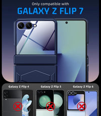 Samsung Galaxy Z Flip7 Rugged FullâBody Case NonâSlip Hinge Protection Fast Wireless Charging â Blue