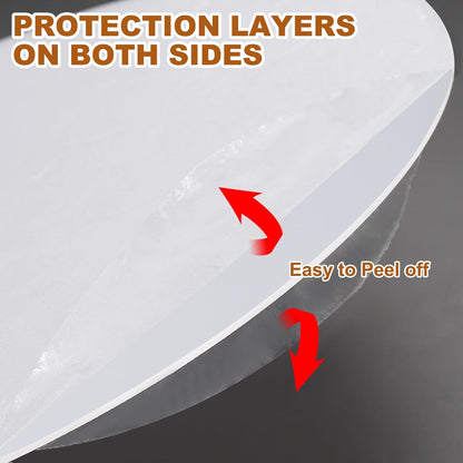 PATIKIL 15" Diameter Lampshade Diffuser, 2.7mm Thick Round Diffuser Sheet for Drum Lampshades, Pendants Light, DIY Light Shield, Translucent White