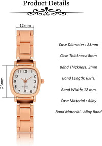Analogue Quartz Ladies Wrist Watch Small Metal Strap Arabic Numerals Ã¢ÂÂ White Dial