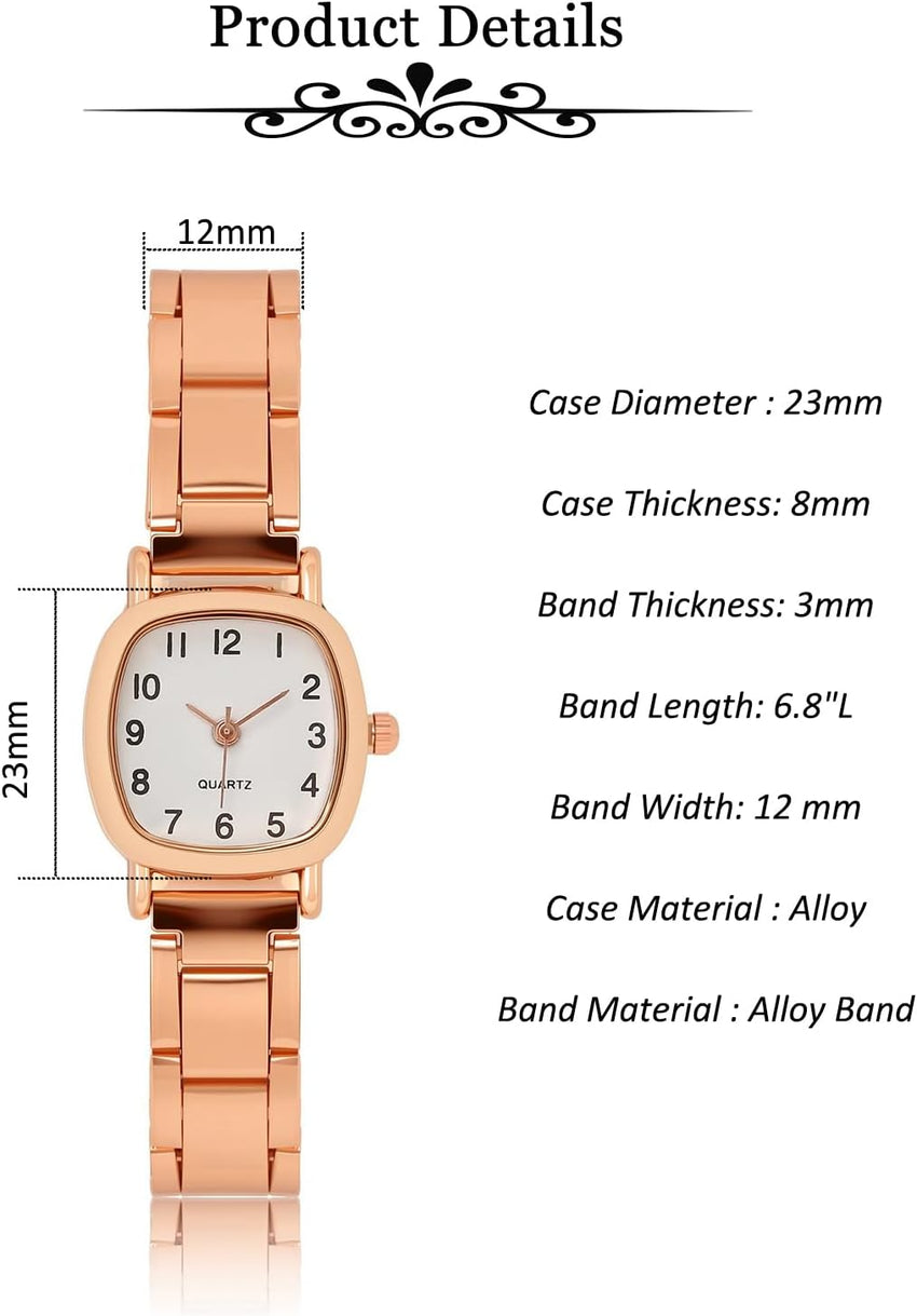 Analogue Quartz Ladies Wrist Watch Small Metal Strap Arabic Numerals Ã¢ÂÂ White Dial