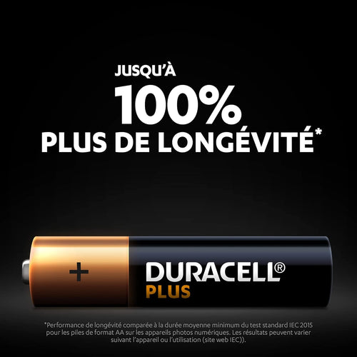 DURACELL Plus AAA Batteries (24 Pack) - Alkaline Batteries 1.5V - Up to 100% Extra Life with POWER BOOST Actives- Reliability For Everyday Devices - 0% Plastic Packaging - 10-Year Storage-LR03 MN2400
