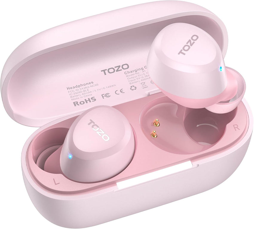 TOZO A1 Wireless Earbuds, Bluetooth 5.3 Earphones, Support APP EQ Setting, 30H Long Playtime, Ear Buds with HiFi Stereo Sound, Light-Weight Wireless Earphones, IPX5 Waterproof