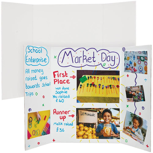 Baker Ross Presentation Boards Small White 61 x 41cm - Pack of 4